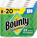 8-Pack Bounty Quick Size Paper Towels Family Rolls $19.54
