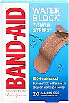 20-Count 1-Size Band-Aid Brand Water Block Waterproof Tough Adhesive Bandages $2.38