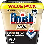 62 Count Finish Ultimate Infinity Shine Dishwasher Pods $13