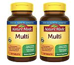 2 × 130 Count Nature Made Multivitamin Tablets w/ Iron $9