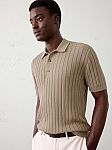 Banana Republic Mens Wide-Ribbed Sweater Polo $11 and more