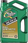 5-Qt Quaker State Full Synthetic 0W-20 Motor Oil $13