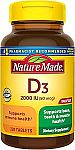 220-Count Nature Made Vitamin D3 2000 IU (50 mcg) (2X for $15.24)