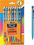 24-Count BIC Xtra Strong Mechanical Pencils with Erasers, Thick Point (0.9mm) $4.25