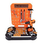 40-Pc BLACK+DECKER Kids' Tabletop Workbench & Tool Storage Toy Set $14