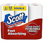 3X 6-Ct 108-Sheet Scott Paper Towels Choose-A-Sheet Double Rolls $14.49