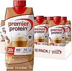 12-Ct 11-Oz Premier Protein 30g Protein Shake (Cafe Latte, Caramel, Chocolate or Vanilla) $8.15