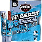 12-Pk 0.5 oz Jack Link's x MrBeast Zero Sugar Mini Beef Jerky Sticks $4.48