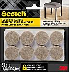 32-Count Scotch 1" Felt Furniture Pads (Beige)