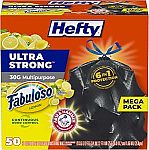 50-Count 30-Gallon Hefty Ultra Strong Large Trash Bags $9.93