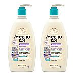 2-Pk 18-Oz Aveeno Kids Sensitive Skin Face & Body Wash $11.93