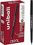 12-Pk Uni-Ball Onyx 0.5 mm Micro Point Rollerball Pens $5.65