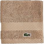 Lacoste Heritage 100% Supima Cotton Wash Cloth, Sand, 13" x 13" $5.99