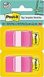 2-Pk 50-Ct Post-it Removable Page Marker Flags (Pink) $2