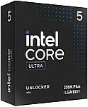 Intel Core Ultra 5 Desktop Processor 250K Plus 18 Cores + 2 Games $154