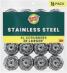 Scotch-Brite Stainless Steel Scrubbers, 16 Pack $7.58