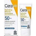 2.5-Oz CeraVe 100% Mineral Sunscreen SPF 50 $1.90