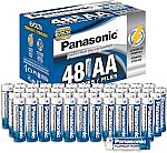 48 Pack Panasonic Platinum Power AA Alkaline Battery $12.79