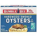 3.75-Oz Bumble Bee Hardwood Smoked Oysters $2.09