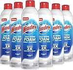 6-Ct 19-Oz Windex Fast Shine Foam Glass Cleaner $0.88