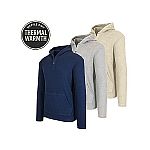 3-Pack Cotton Waffle Henley Thermal Hoodies $17.99