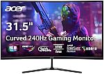 acer Nitro 31.5” FHD 1500R Curved Gaming Monitor $149