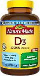 300 Count Nature Made Vitamin D3 1000 IU (25 mcg) Softgels $4.94