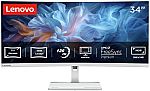 Lenovo L34W-4C 34-inch VA Curved WQHD 120hz Monitor $196.64