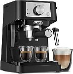 De'Longhi Stilosa Compact Manual Espresso Machine, Manual Milk Frother $99.95