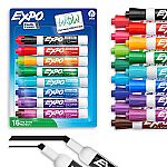 16-Count EXPO Low Odor Chisel Tip Dry Erase Markers (Assorted Colors) $9